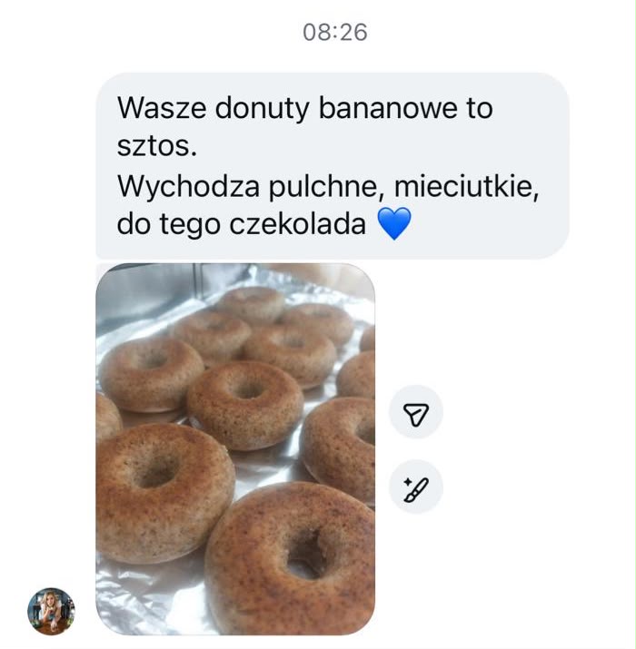 Opinia klientki o donutach WypiekAna