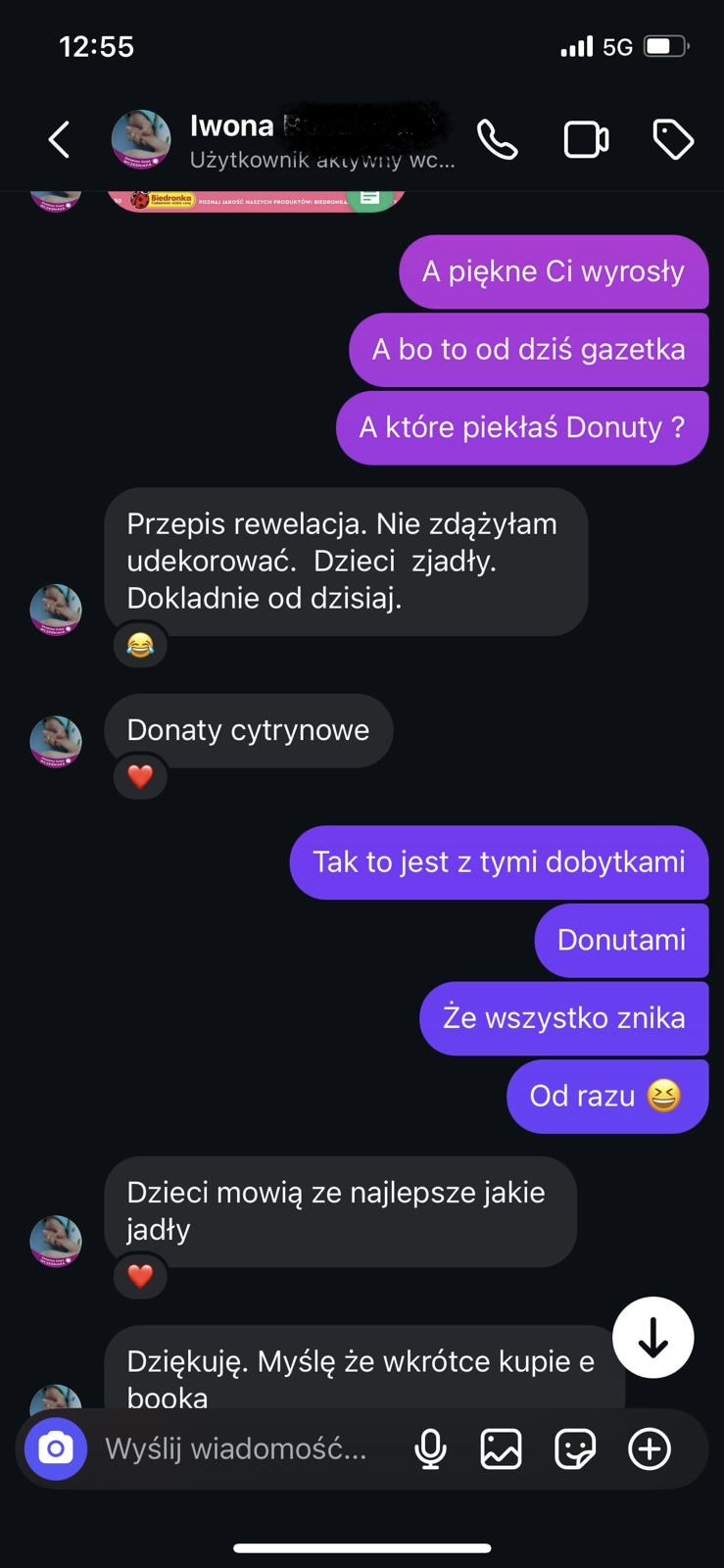 Opinia Iwony o donutach WypiekAna