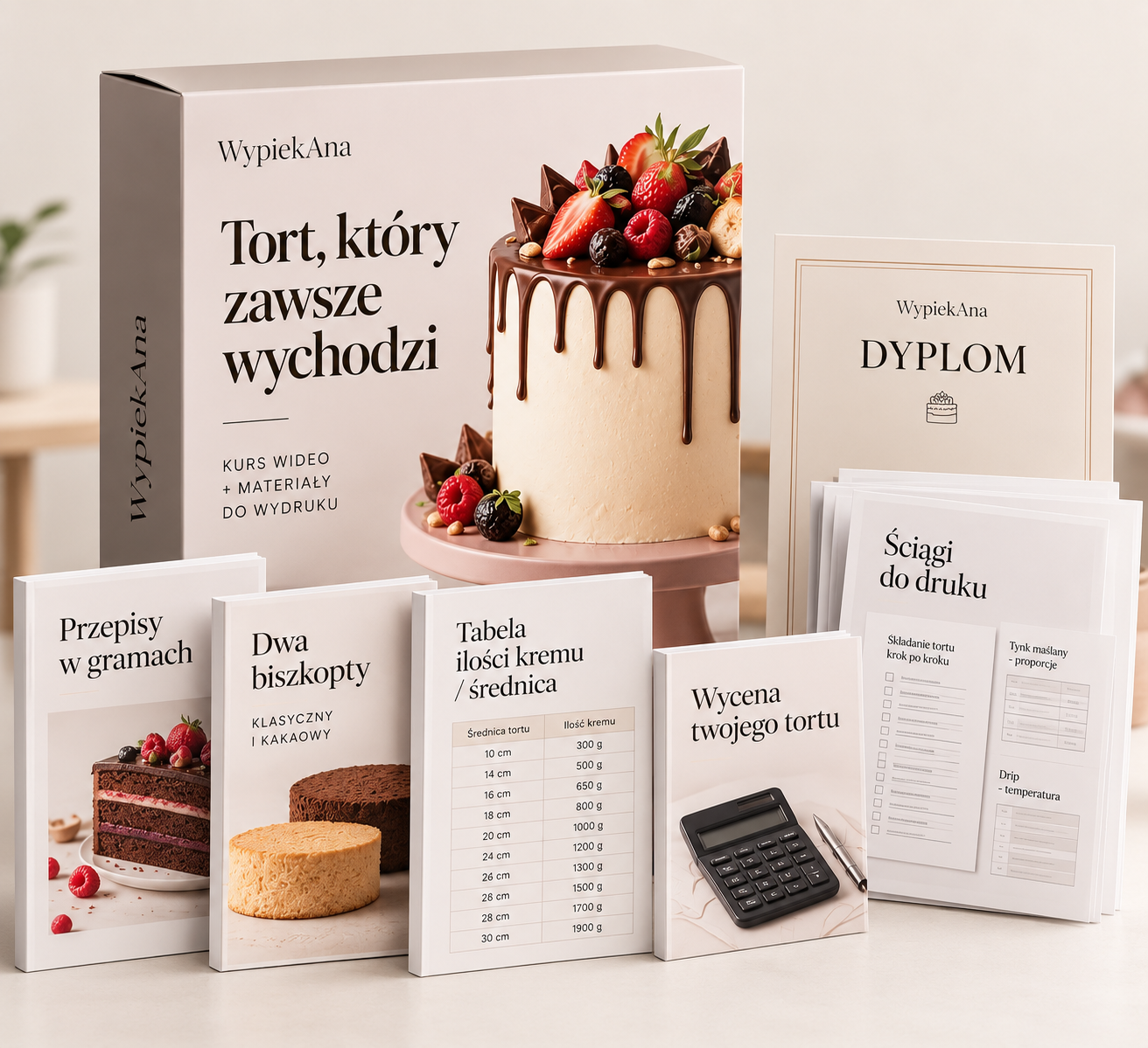 Mockup kursu Tort, który zawsze wychodzi