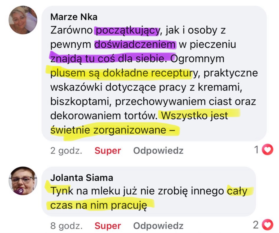 Opinia klientki o szkoleniu