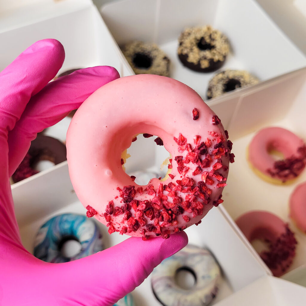 Przykładowy donut przygotowany według przepisu WypiekAna